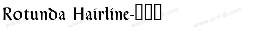 Rotunda Hairline字体转换